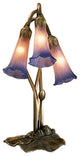 Meyda Lighting 14670 16"H Pink/Blue Pond Lily 3 Lt Accent Lamp