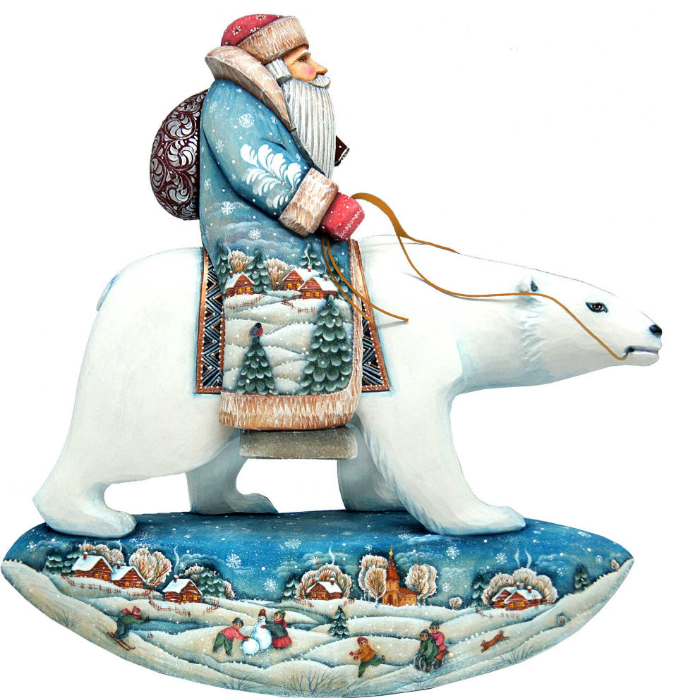 Santa Polar Bear Wall Hanging