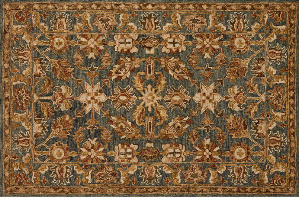 Victoria Rug, Slate / Slate, 7'9"x9'9"