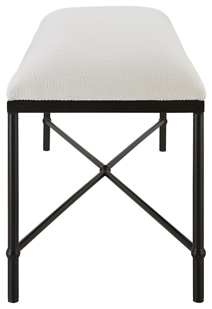 Uttermost Avenham Black Framed bench