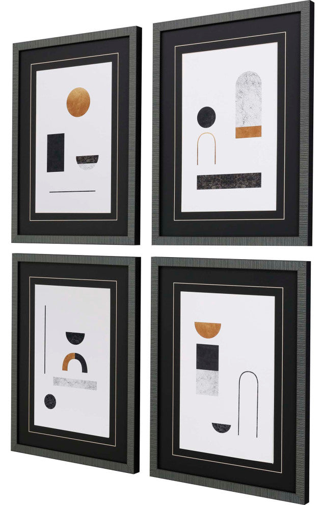 Abstract Luxe Art, 4-Piece Set