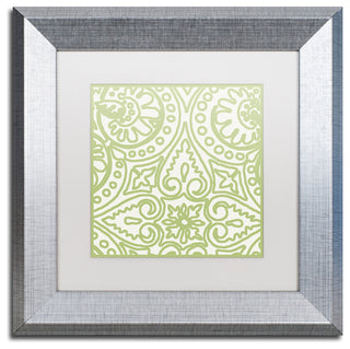 Color Bakery 'Dulce IV' Art, Silver Frame, White Matte, 11"x11"