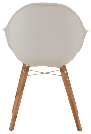 22.8" X 24" X 34" 4 Pcs White Polypropylene Dining Chair