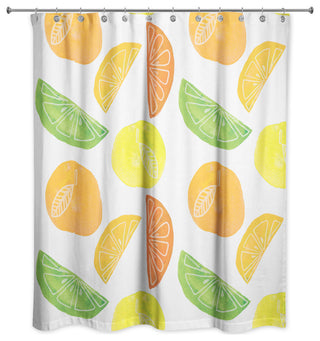 Citrus Fruit Pattern 71"x74" Shower Curtain