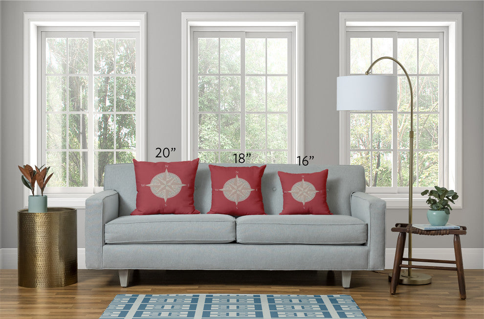 16x16" Gone Forever Overboard Nautical Decorative Indoor Pillow, Taupe