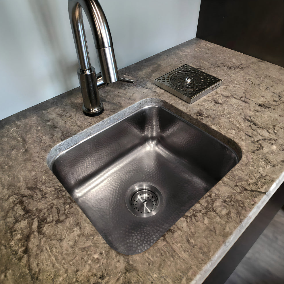 Orwell Stainless Steel 17" Single Bowl Undermount Kitchen Sink, Brushed Stainless Steel