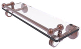 Pacific Grove 16" Glass Shelf with Dotted Accents, Antique Copper