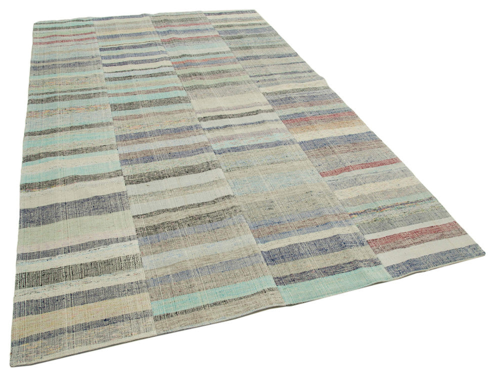 Rug N Carpet - Handmade Anatolian 5' 11'' x 9' 8'' Vintage Patchwork Kilim Rug