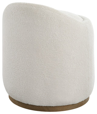 Swirl Swivel Sheepskin Ottoman