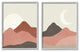 Sun and Crescent Moon Warm Dessert Canyon Landscape,24 x 30