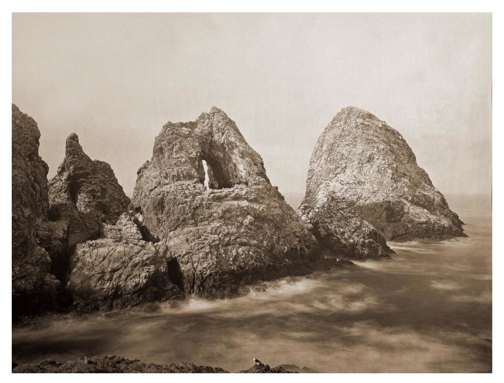 "Sugarloaf Islands, Fisherman's Bay, Farallon Islands, 1869" Paper Art, 18"x14"