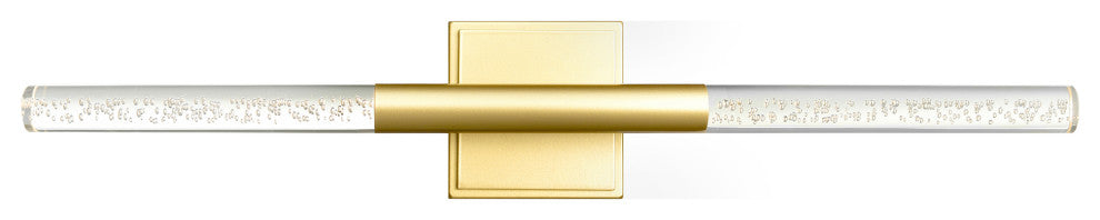 Integrated LED Satin Gold Vanity Light
