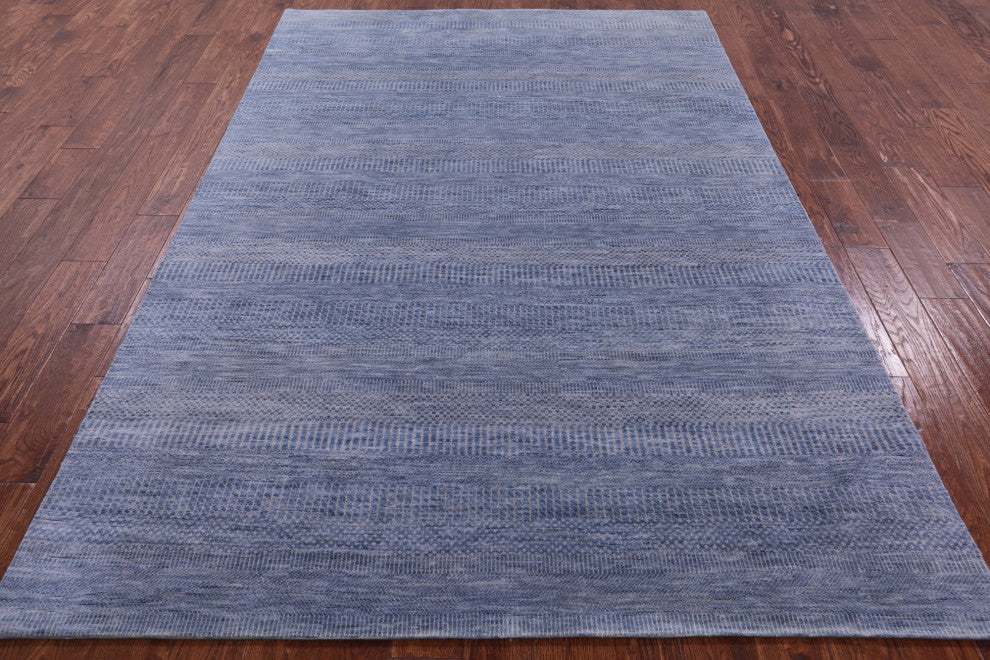 6' 0" X 9' 0" Savannah Grass Wool and Silk Handmade Rug Q11959