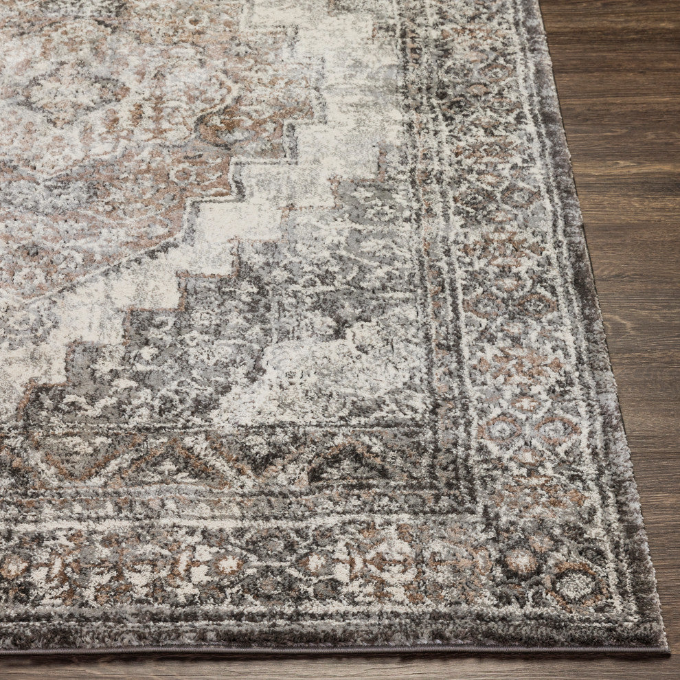 Surya Montana MTN-2306 Machine Woven Area Rug, Gray, 7'10" x 10'