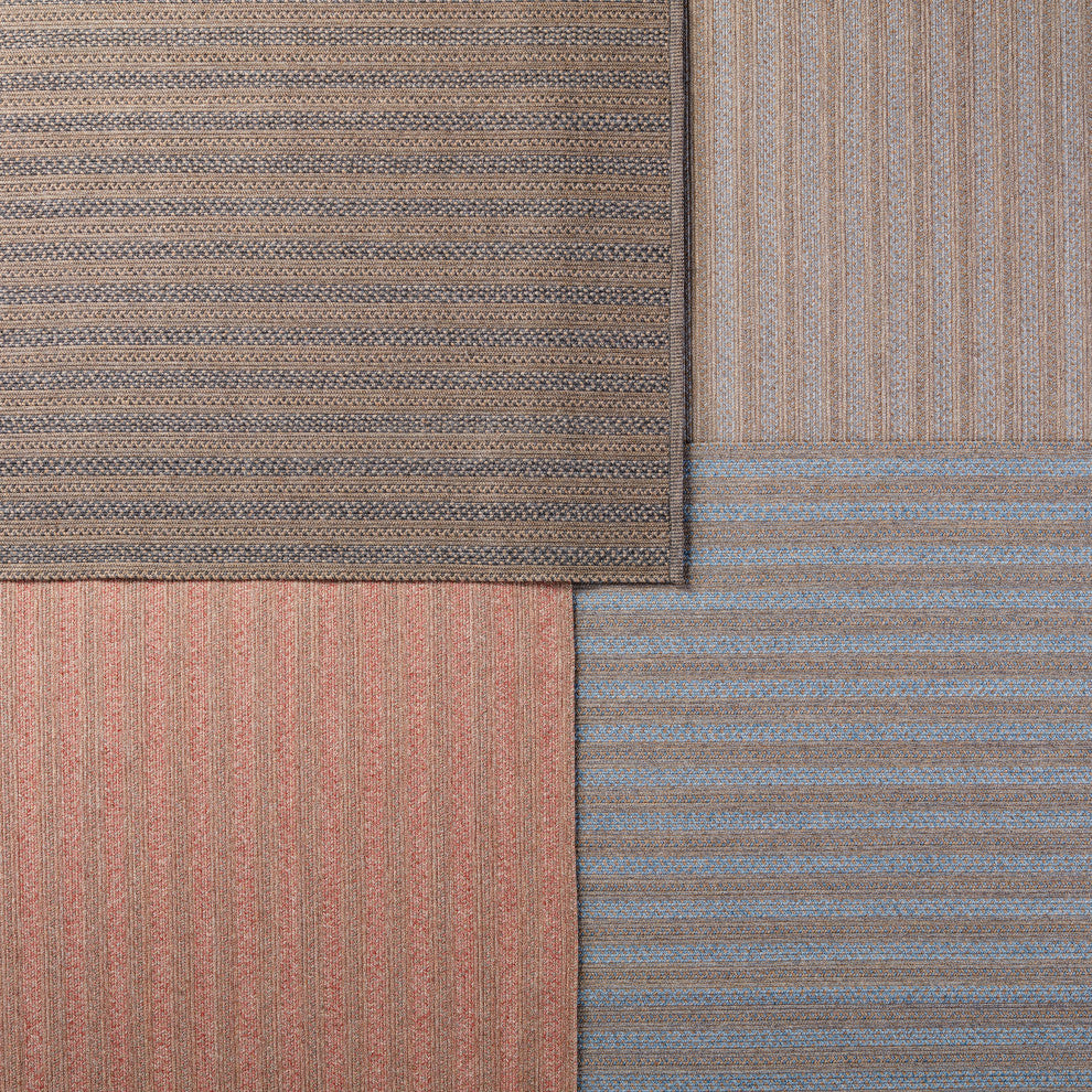 Jaipur Living Topsail Indoor/ Outdoor Striped Area Rug, Light Blue/Taupe, 4'x6'