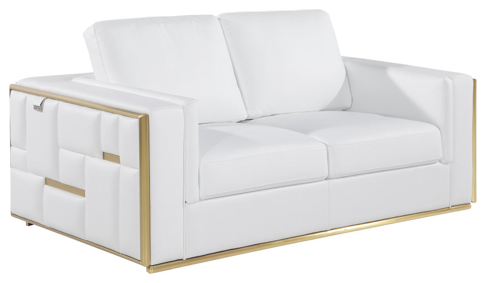 Luna Top Grain Italian Leather  Loveseat