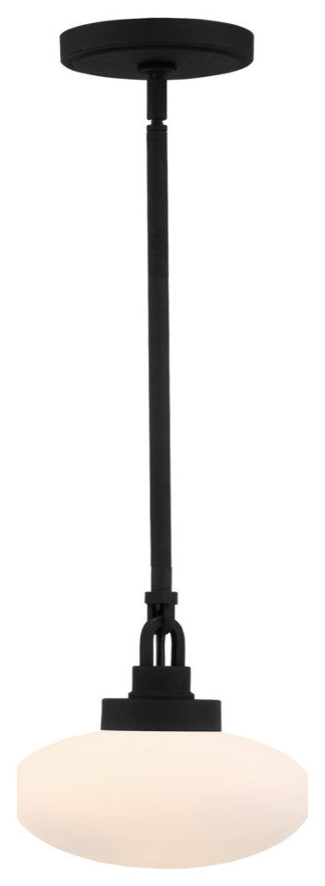 Crystorama PKR-B8501-BF, 1-Light Pendant, Black Forged