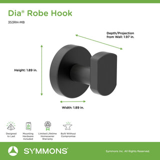 Bath Hardware, Toilet Paper Holder, Robe Hook, Towel Bar & Ring, Matte Black