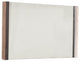 51" X 3.5" X 35" Natural Veneer Metal Mirror