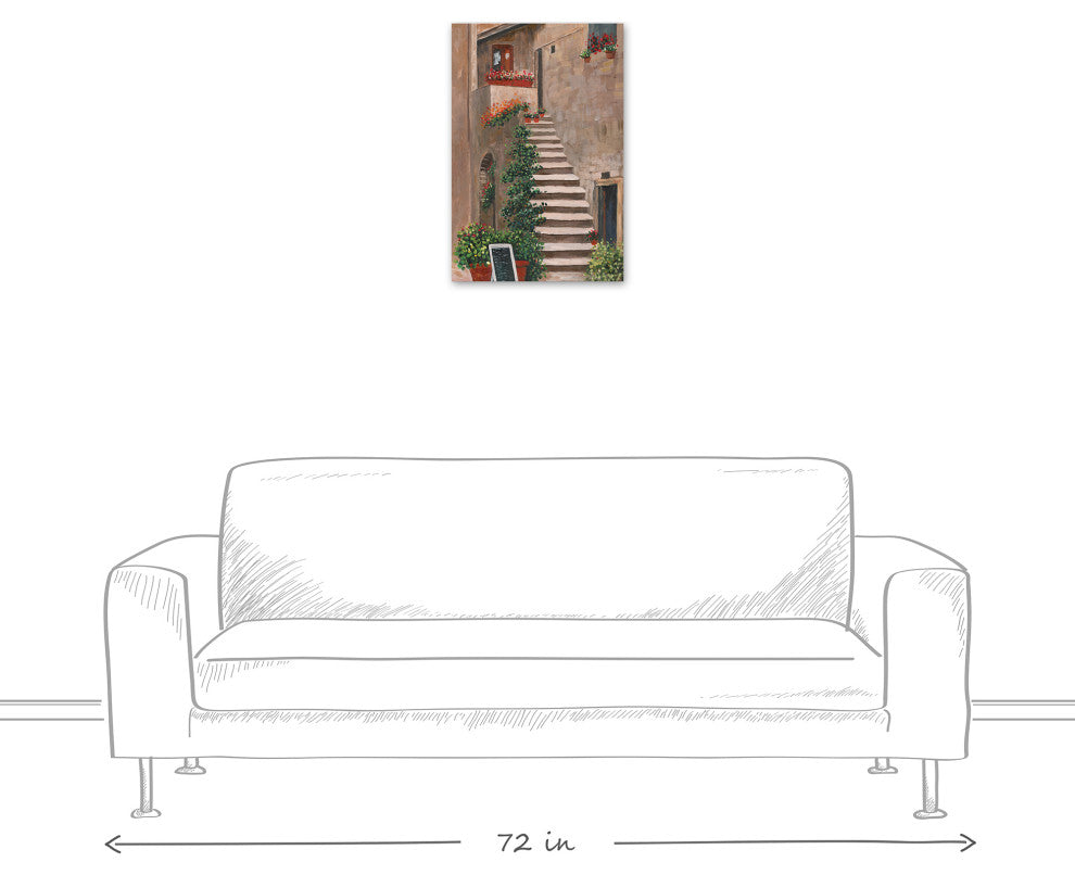 European CafÃ© Steps 16x24 Canvas Wall Art