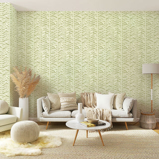 Painted Vine Peel and Stick Wallpaper, Green