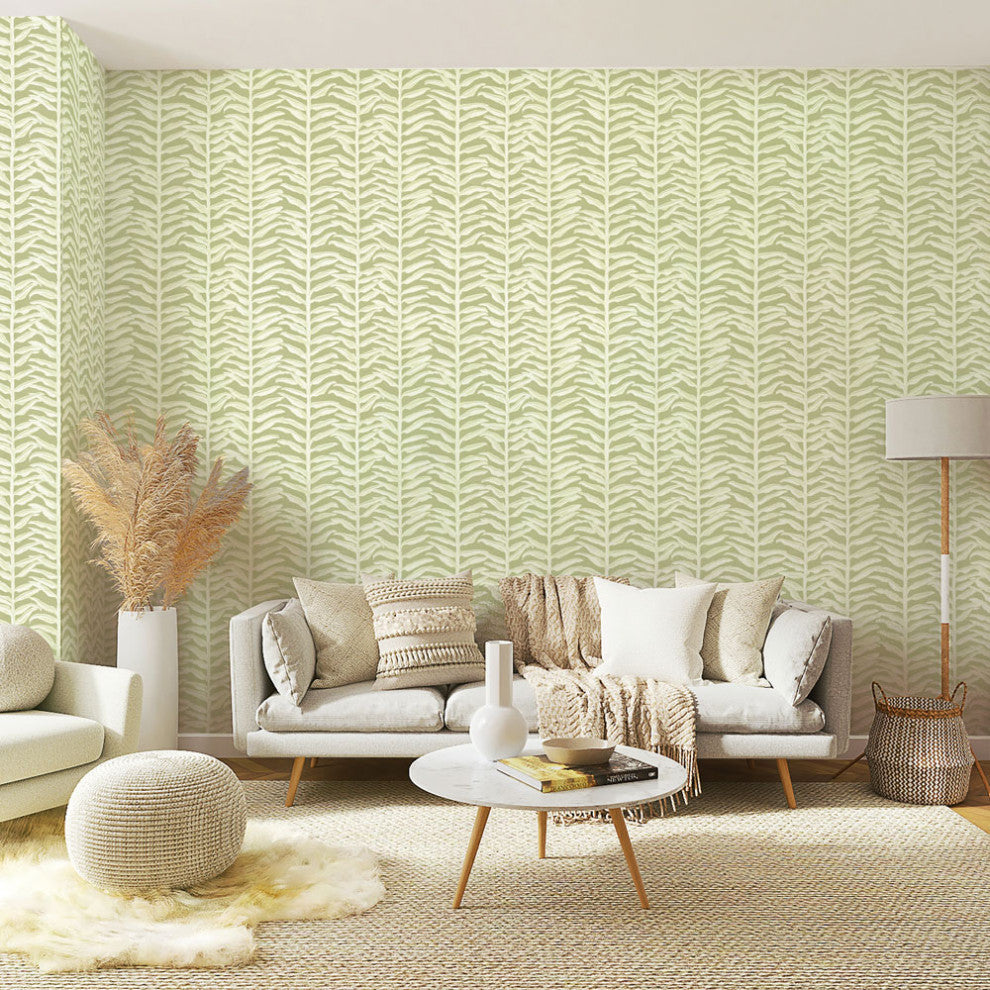 Painted Vine Peel and Stick Wallpaper, Green