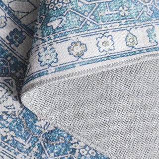 Safavieh Arizona Machine-Washable Collection ARZ105 Rug, Beige/Blue, 5'x8'