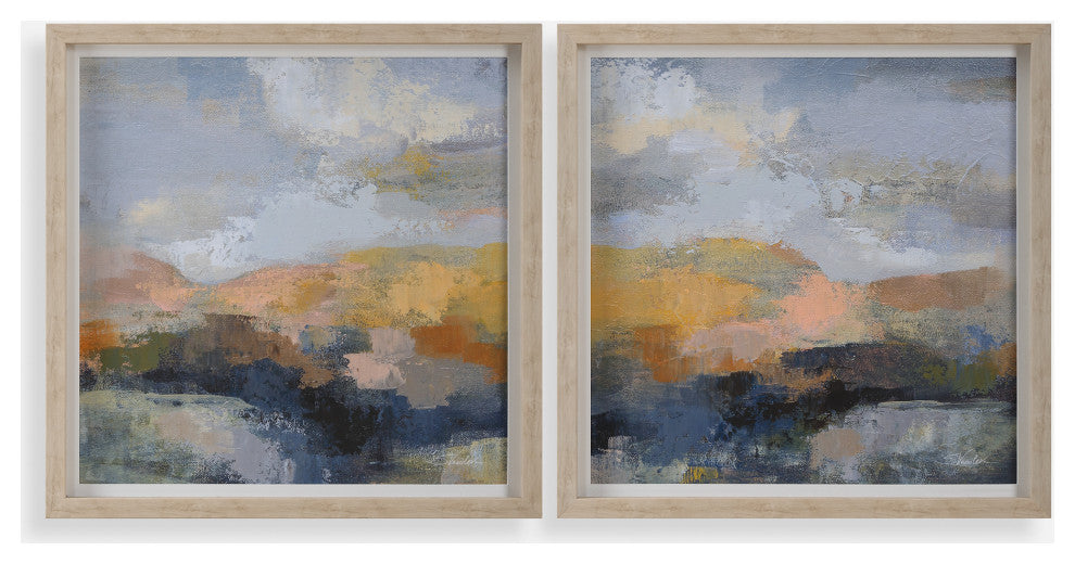 Uttermost - 32342 - Framed Prints, S/2 - Dusk - Natural Wood Grain