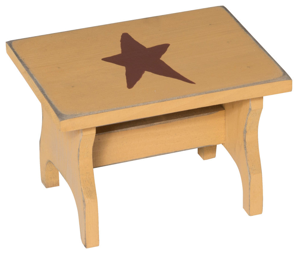 Farmhouse Step Stool, Mustard Yellow