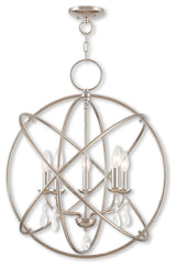 Aria 5-Light Chandelier, Polished Nickel