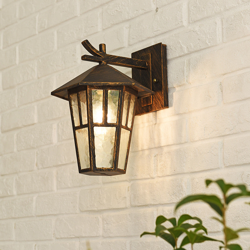 Modern Outdoor Loft Wall Lamp for Courtyard, Porch, Balcony, Bronze
