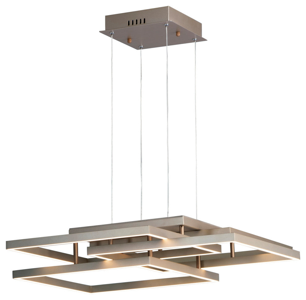 ET2 E21516 Traverse 4 Light 31"W LED Chandelier - Champagne