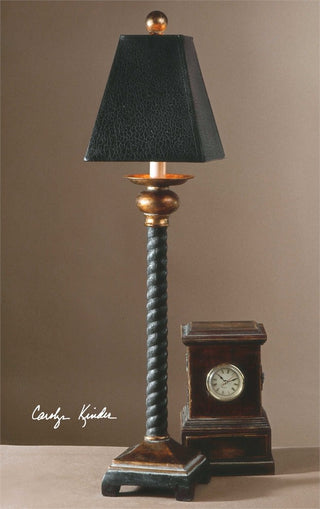 Bellcord Black Buffet Lamp By Designer Carolyn Kinder