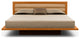 Moduluxe 29" Queen Bed With Upholstery, Autumn Cherry, Sand Microsuede