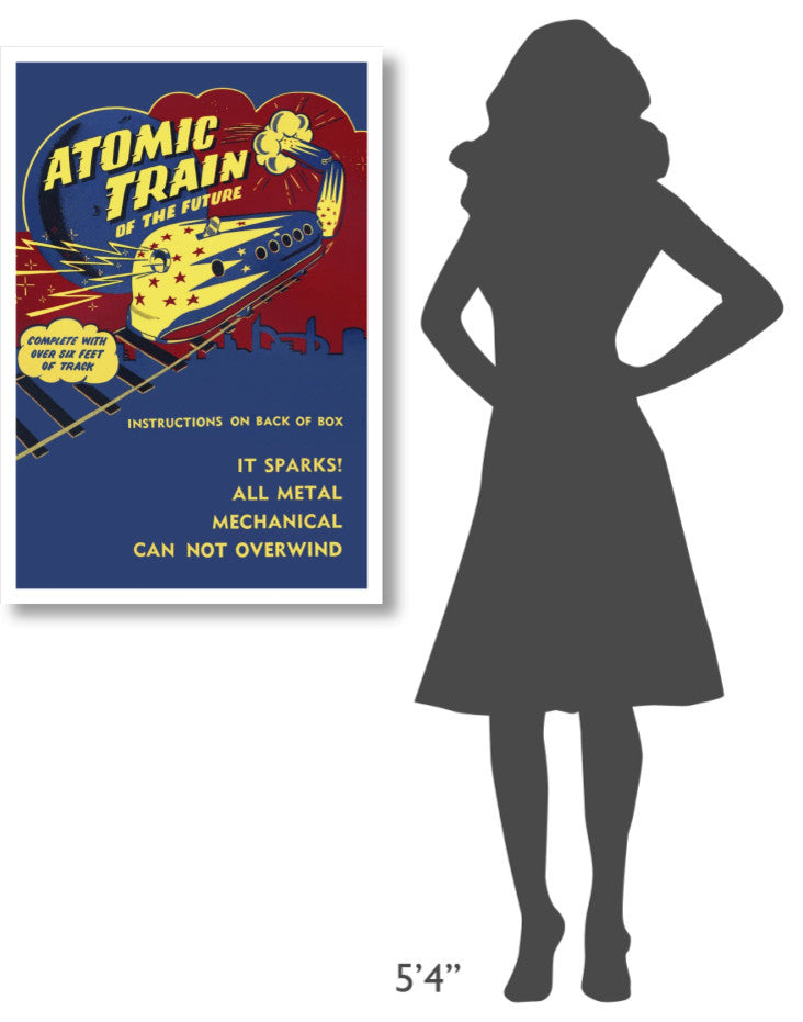 "Atomic Train of the Future" Digital Paper Print by Retrotrans, 26"x38"