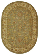 Safavieh Antiquities at313a Rug, Green/Gold, 4'6"x6'6" Oval