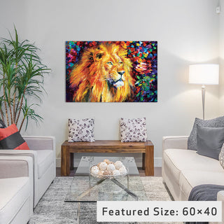 "Lion Gallery" by Leonid Afremov, 40x26x1.5"