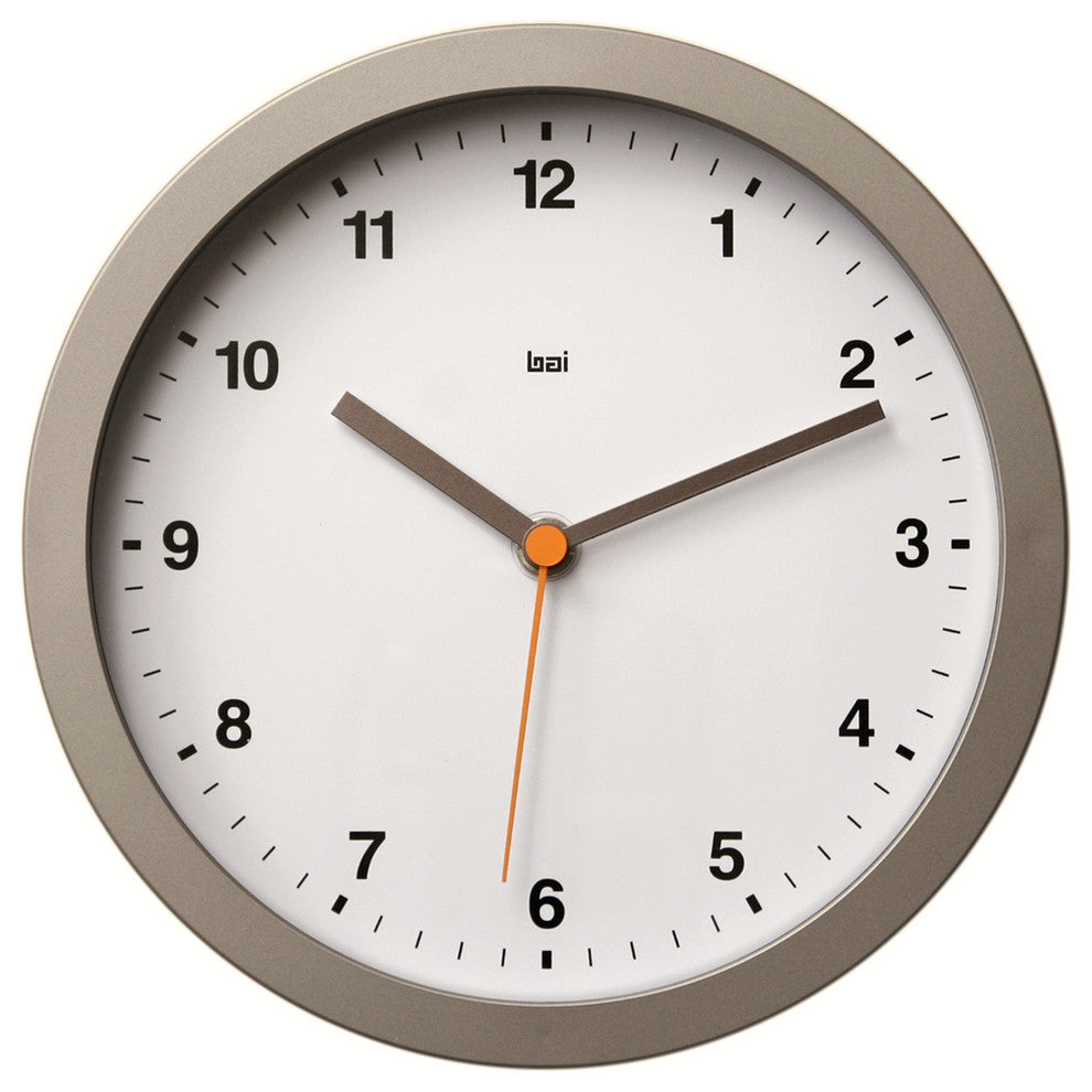 8" Studio Wall Clock Helio White