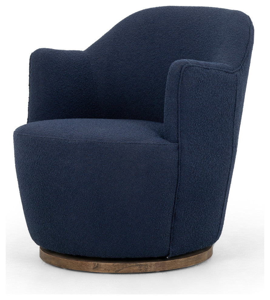 Aurora Swivel Chair-Copenhagen Indigo