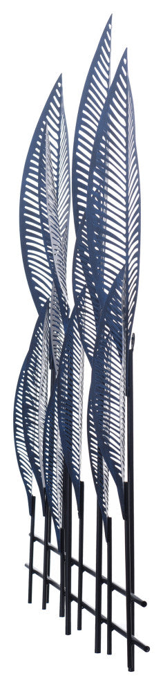 Nola Blue Aesthetic Blue Metal Leaves