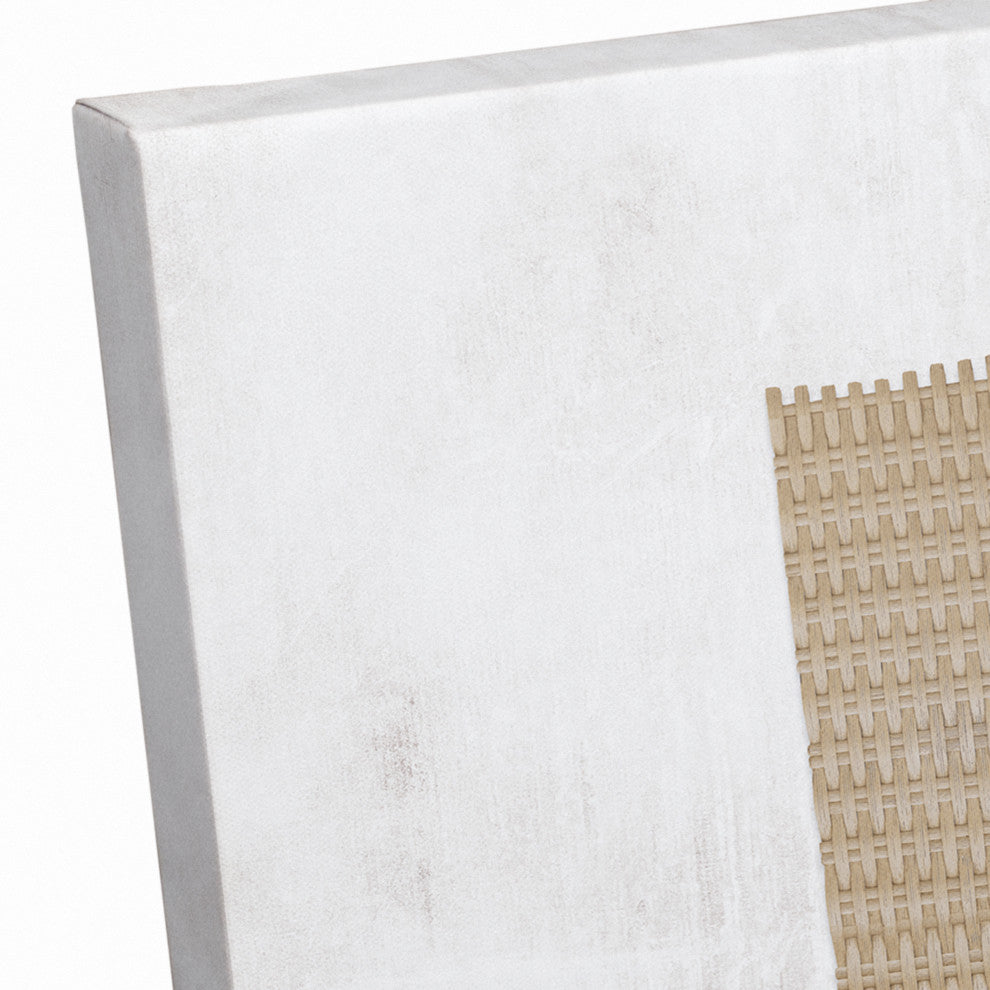 Abstract Neutral Shapes 24x24 Canvas Wall Art