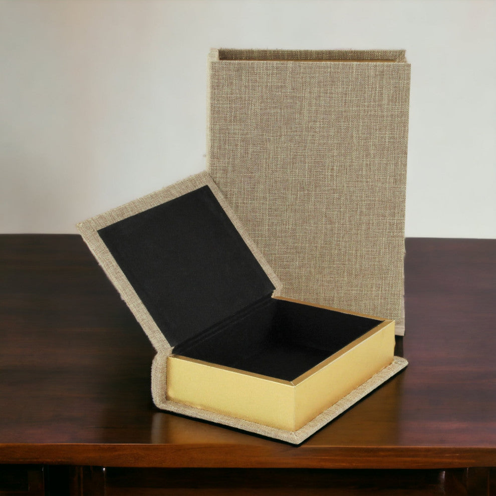 Canter Isle Beige Linen Book Box Set
