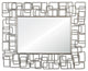 Reena Modern Decorative Mirror High-Gloss Silver Leaf Finish with Beveled Glass