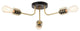 3 Light Industrial Semi Flush Mount, Adjustable