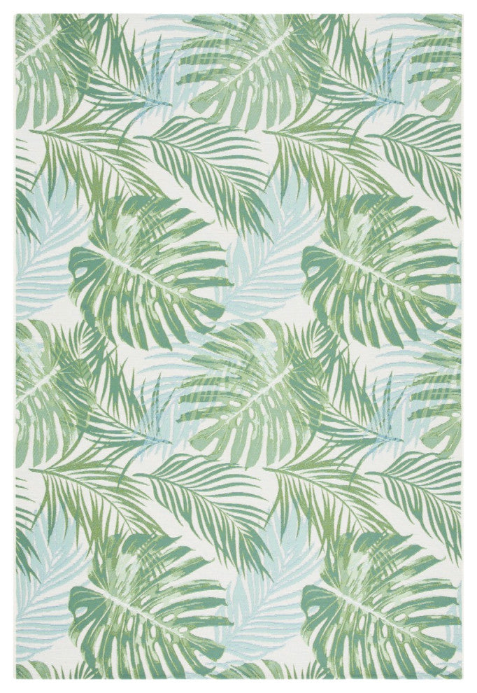 Safavieh Barbados Collection Indoor-Outdoor BAR592 Rug, Green/Teal, 9'10"x12'5"