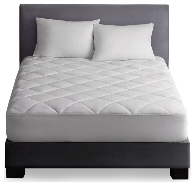 Sleep Philosophy Microfiber HeiQ Smart Temp Treament Waterproof Mattress Pad, Fu