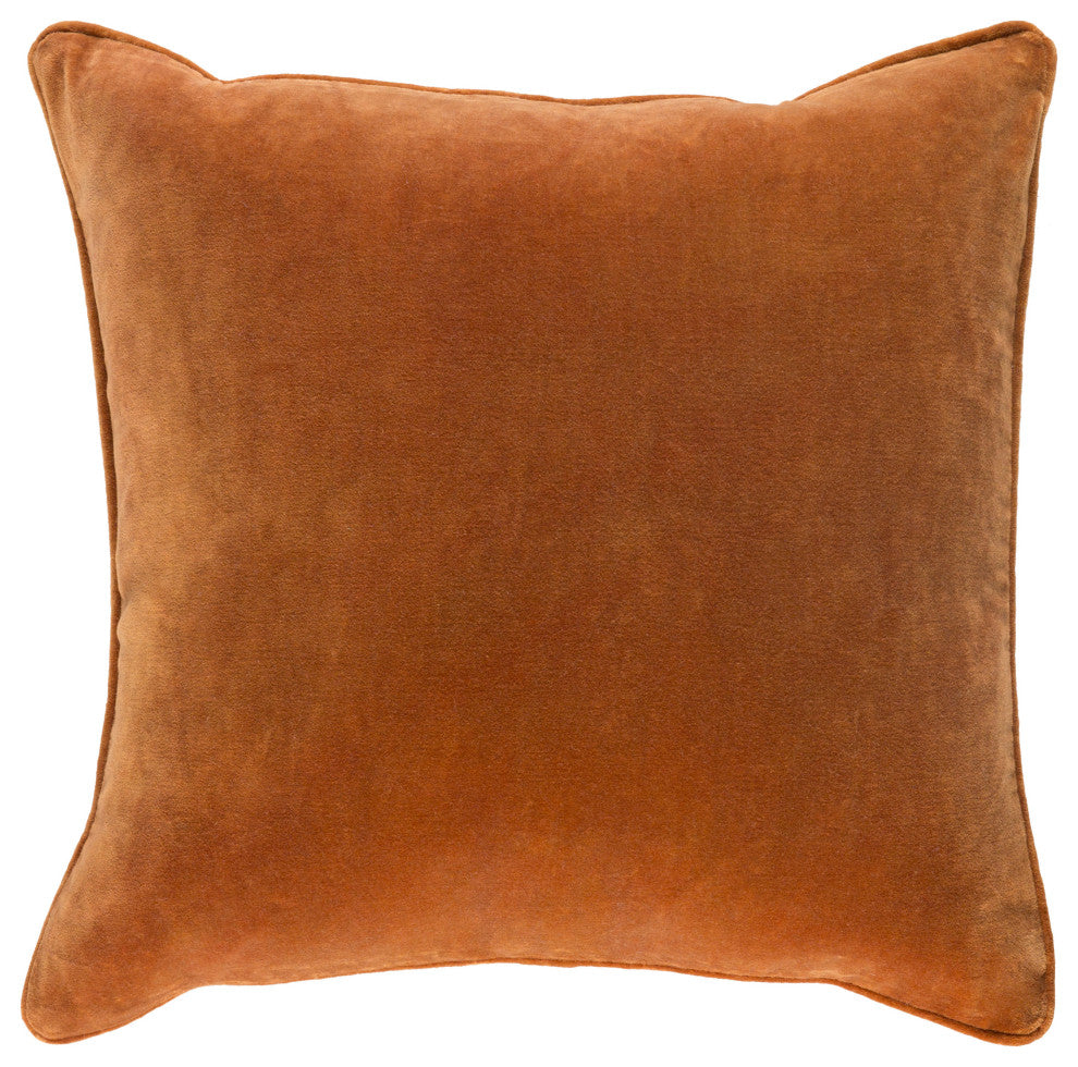 Surya Safflower SAFF-7196 18"x18" Pillow Kit, Burnt Orange