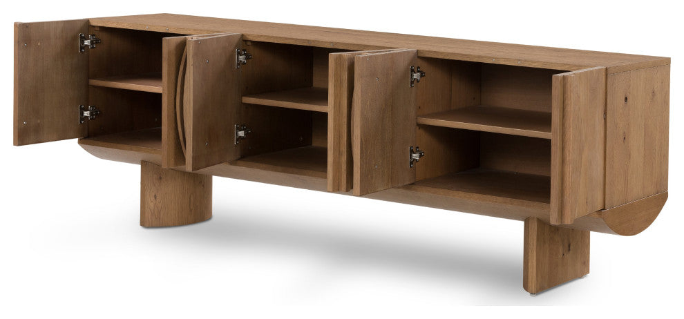 Pickford Media Console-Dusted Oak Veneer
