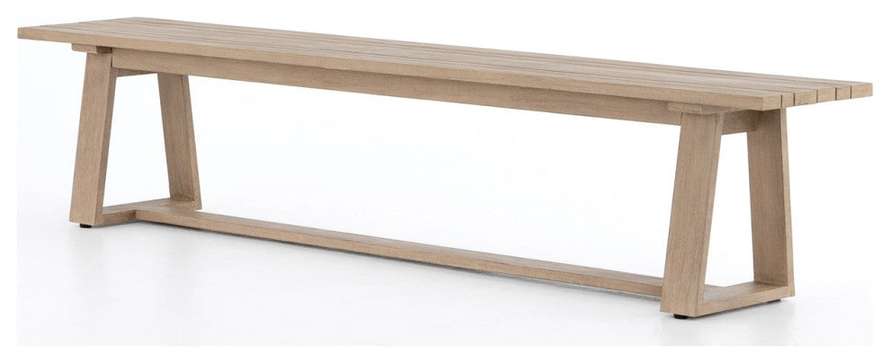 Atherton Outdoor Dining Bench-Brown