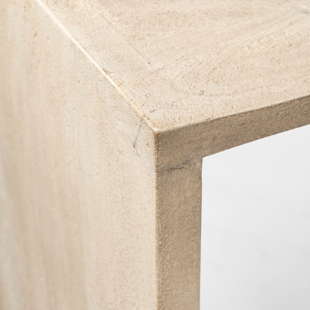 Aida Light Gray Solid Wood Counter Stool